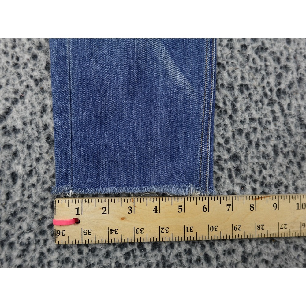 Rag & Bone Dre Slim Boyfriend Jeans Womens 27 Blue Raw Hem Distressed - Picture 6 of 14